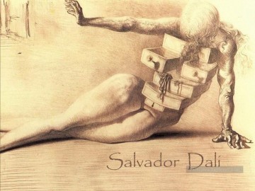 Salvador Dalí Painting - La ciudad de los cajones 2 Salvador Dalí